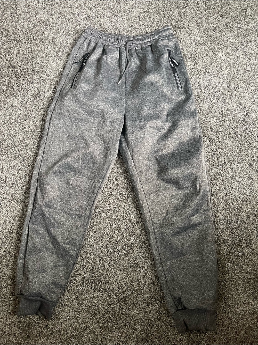 Gray Zip Pocket Jogger Sweatpants